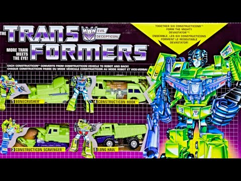 Devastator Vintage Transformers G1 HD Commercial (1985)