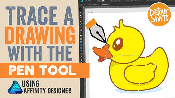 How to Draw a Duck using the Pen Tool - Learn to Trace A Drawing in Affinity Designer (Vector Art)