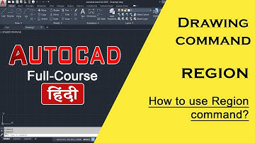 AutoCAD Tutorial - REGION,  command and how to use it? | in hindi | autocad 2022 | Autocad 2023