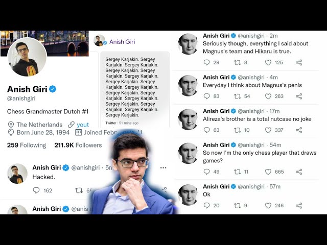 I'm pretty sure Anish Giri is the king of twitter : r/AnarchyChess