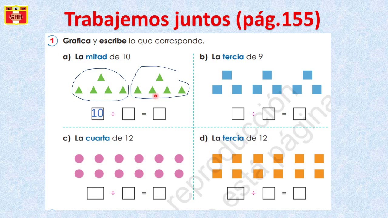 MITAD, TERCIA Y CUARTA DE UNA CANTIDAD - YouTube
