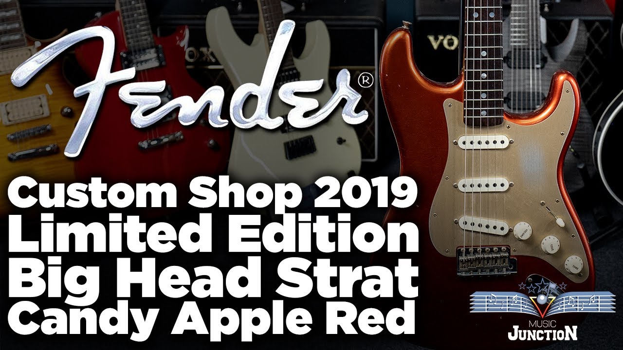 Music Junction: Fender Custom Shop 2019 Limited Edition Big Head Strat in  Candy Apple Red