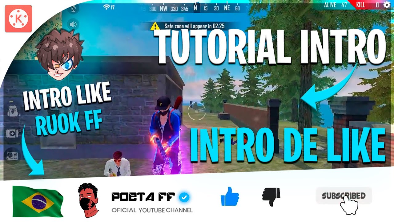 COMO FAZER INTRO DE INSCREVA-SE ESTILO RUOK FF - TUTORIAL INTRO RUOK PELO CELULAR -  CHROMA KEY