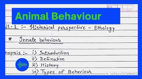 Animal behavior Notes for 3rd sem zoology Innate behavior #mscnotes