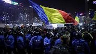 PROTESTERS IN ROMANIA HOLD HUGE DEMONSTRATION OVER GOVERNMENT &#39;ANTI CORRUPTION U TURN&#39;