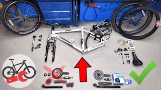 Replacing the drivetrain on a mountain bike. Repairing your bike in the workshop