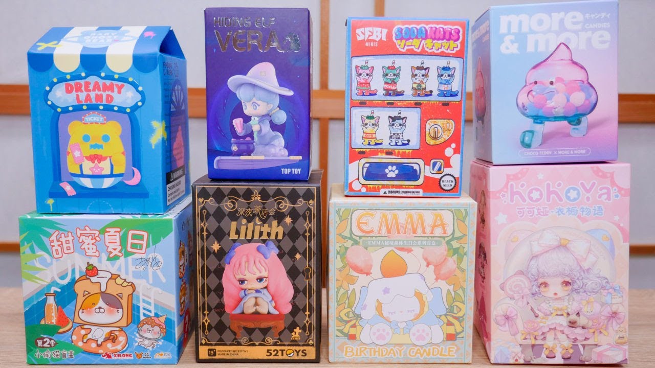 Unboxing 8 Cute Blind Boxes from KikaGoods! YouTube