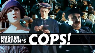 Buster Keaton's - Cops! - A 1922 Movie Colorization/AI Enhanced