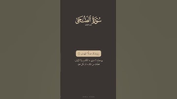 تدبر القرآن | سورة الضحى | ماهر المعيقلي