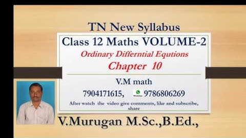 12th Maths  volume  2 Unit 10