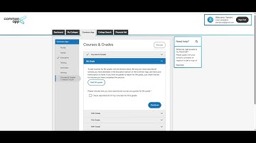 How to fill Common App for Yemeni students | Courses & Grades section