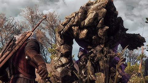 The Witcher 3 | Geralt Vs Earth Elemental (Difficulty Level : DEATH MARCH!)