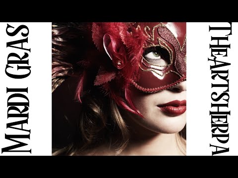 Romantic Mardi Gras Mask Step by Step Acrylic Tutorial | TheArtSherpa