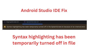 Syntax highlighting has been temporarily turned off in file | Android Studio