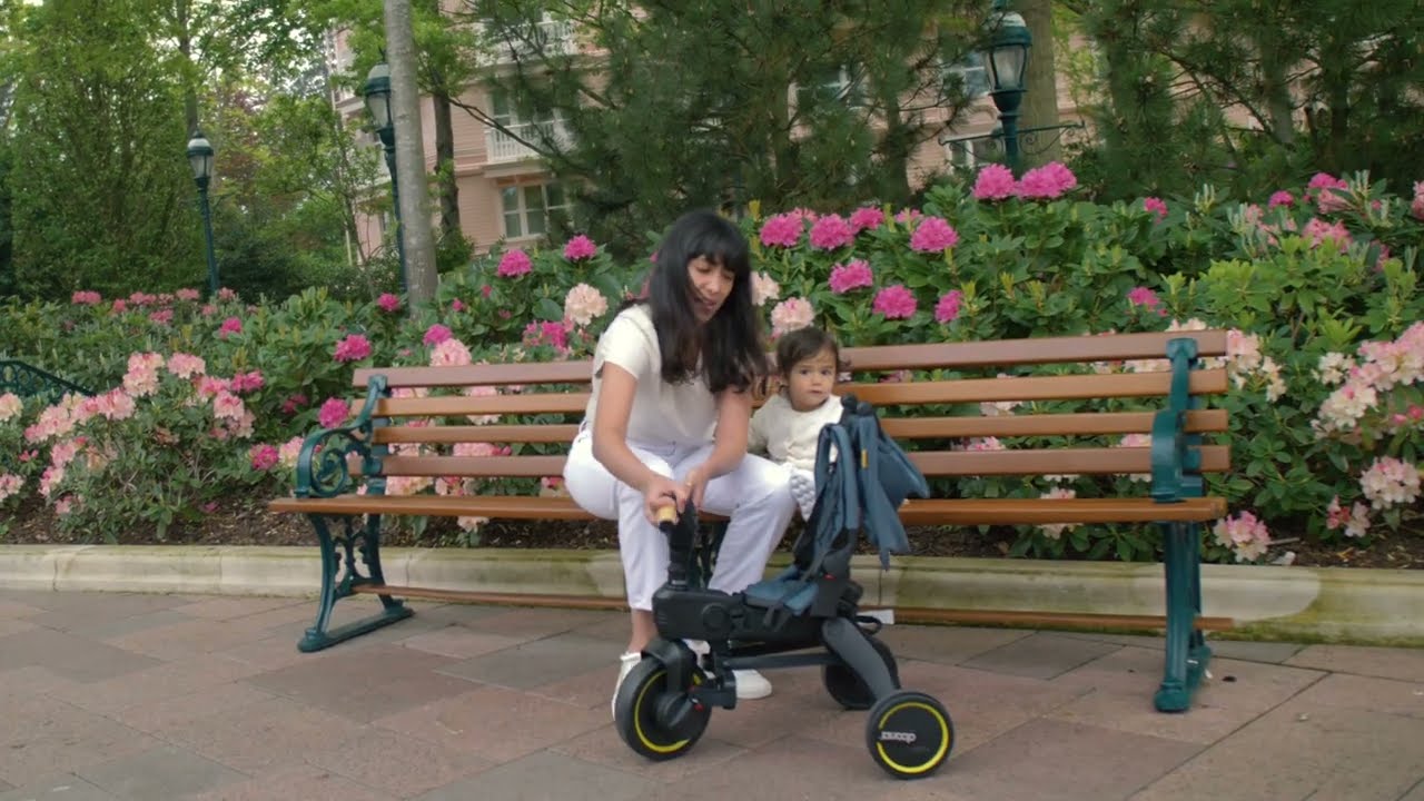 誰でも工具なしで、簡単組み立て 世界最小折りたたみ三輪車