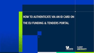 How to authenticate via an eID card on the EU Funding & Tenders Portal