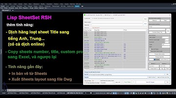 Lisp Edit Sheet Set - RSH - thêm tính năng dịch Sheets Title