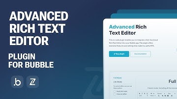 How To Add Avanced Rich Text Editor To Bubble.io With Plugin from Zeroqode
