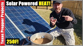 Sand Battery Heater solar powered 250F / 120C with no flames or fuel! DIY