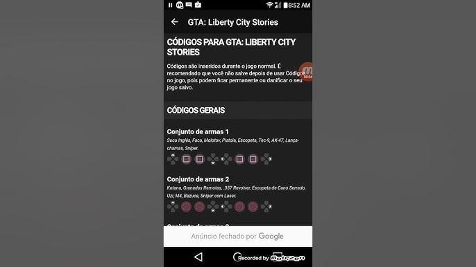 Códigos dos códigos - Códigos dos códigos: disponiblisa codigos GTA Liberty  City story  Os códigos continuarão a ser postado Se partilharem as  publicações e reagirem. Curti a pagina