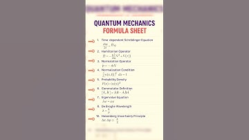 Quantum Mechanics Formula Sheet 🧠 | CSIR-NET Quick Revision #csirnet #physicalsciences