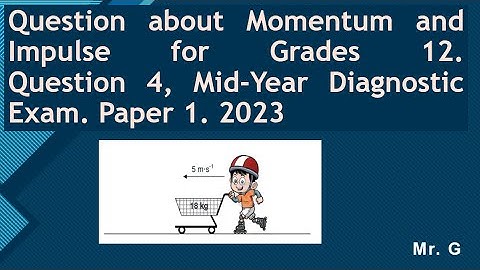 Question about Momentum and Impulse for Grades 12. Question 4, Mid-Year Diagnostic. P 1. 2023