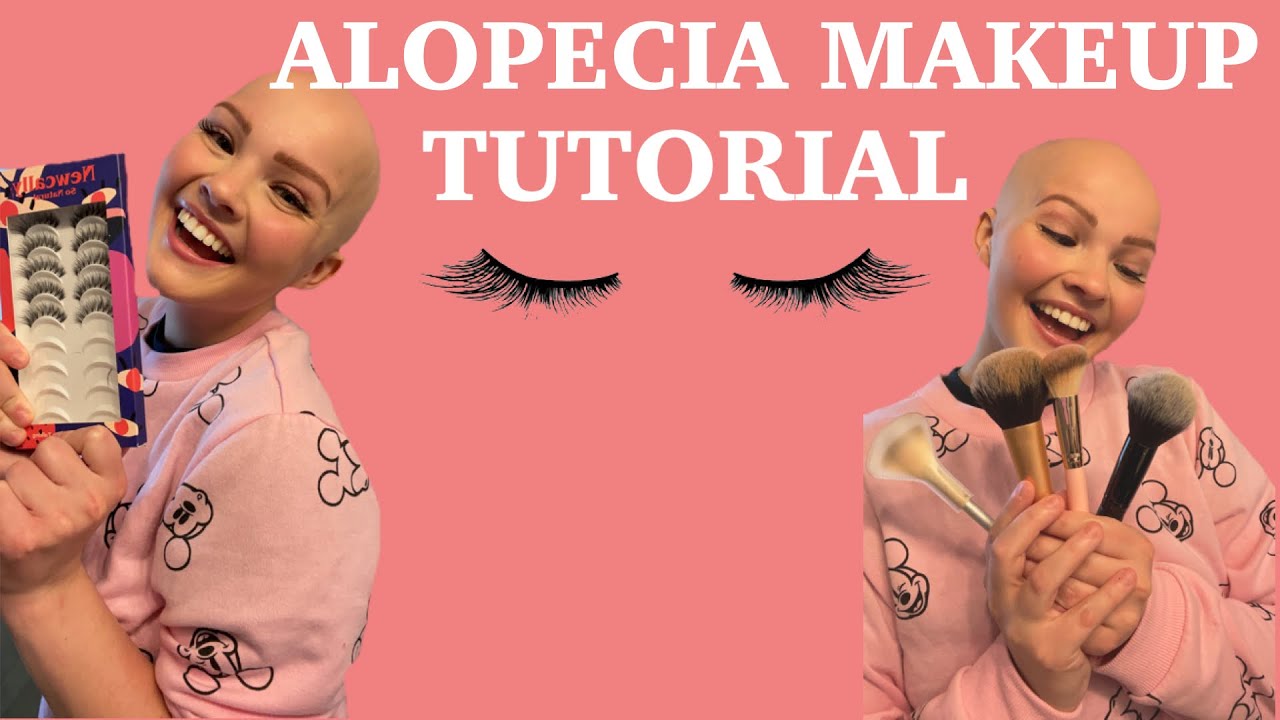 ALOPECIA NATURAL MAKEUP TUTORIAL/ FALSE LASHES APPLICATION YouTube