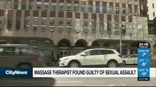 Massage therapist guilty of sexual assault.