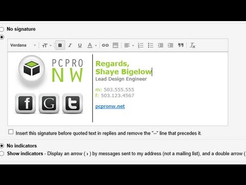 How To  Create Gmail Signature, Social Media Icons & Logo 