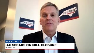 North Carolina Attorney General speaks on closure of Canton Mill