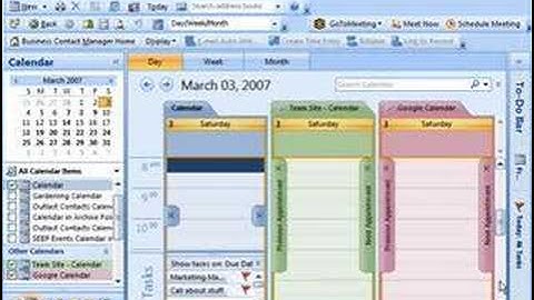 Outlook 2007 Calendar and Google Calendar integration