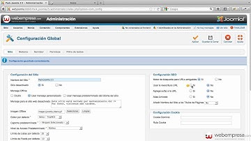 Ayuda Joomla 2.5 - Configuración Global - Sitio