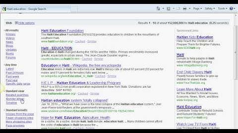 Google Search Options Toolbar