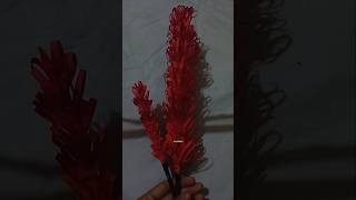 Paper flower 🌸✨#craft#simpleflowermaking#redflowers#papercraft#paperflower#easycraft#shorts