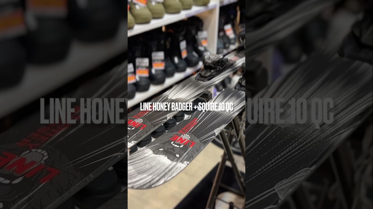 26 LINE HONEY BADGER + SQUIRE 10 QC #スキー #ski #skigear - YouTube