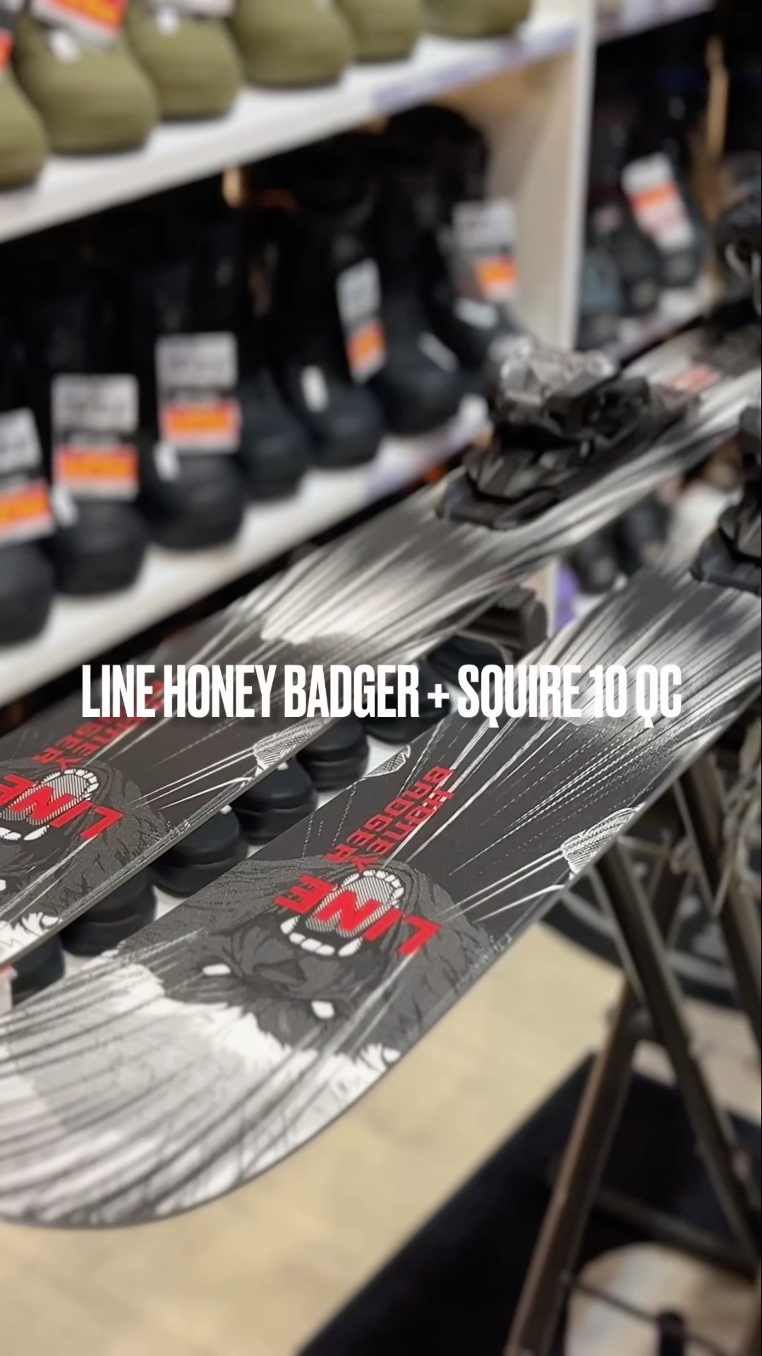 26 LINE HONEY BADGER + SQUIRE 10 QC #スキー #ski #skigear - YouTube