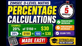 📚 Percentage Calculations Made Easy in 10 Minutes | ZIMSEC O-Level Maths