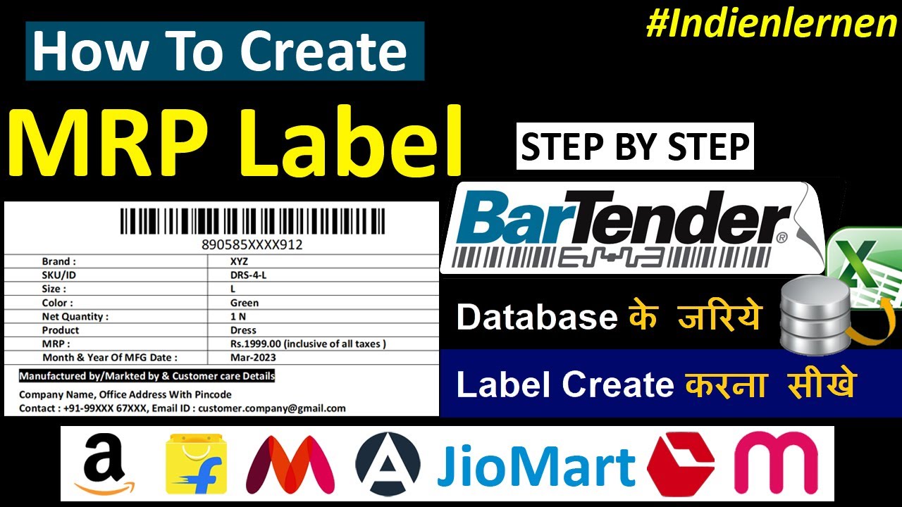 How To Create MRP Label For Online Platforms Bartender Software Main