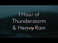 Thunderstorm Sounds with Heavy Rain | 1 Hour for Sleep, Focus &amp; Relaxation