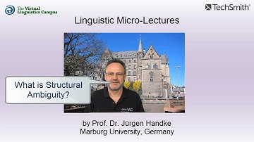 SEM_021 - Linguistic Micro-Lectures: Structural Ambiguity