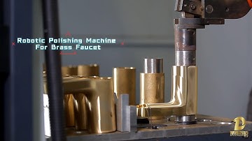 Robotic Cell for grinding and polishing brass faucet#RobotPolishingMachine#FaucetManufacturer