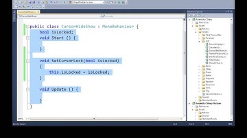 Unity3D - Hide and Lock the Mouse Cursor (Unity 4.3)