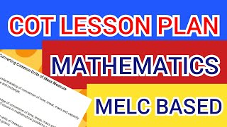 COT LESSON PLAN