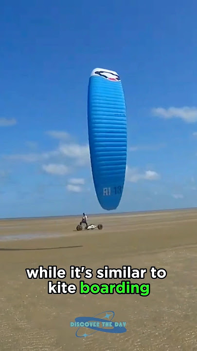 Wind Powered Thrills and Spills, Similar to Land Yachting, KITE BUGGYING #shorts
