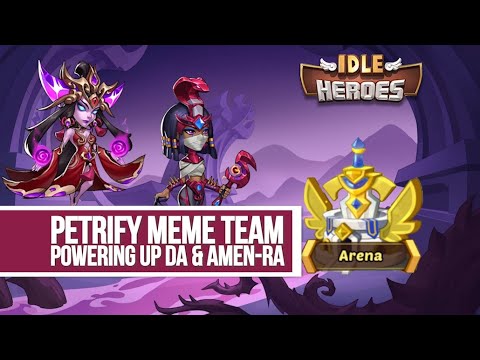 idle-heroes---petrify-meme-team-powering-up-da-&-amen-ra