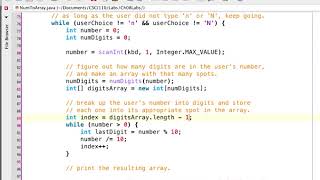 Lab 8: Converting an integer to an array of digits