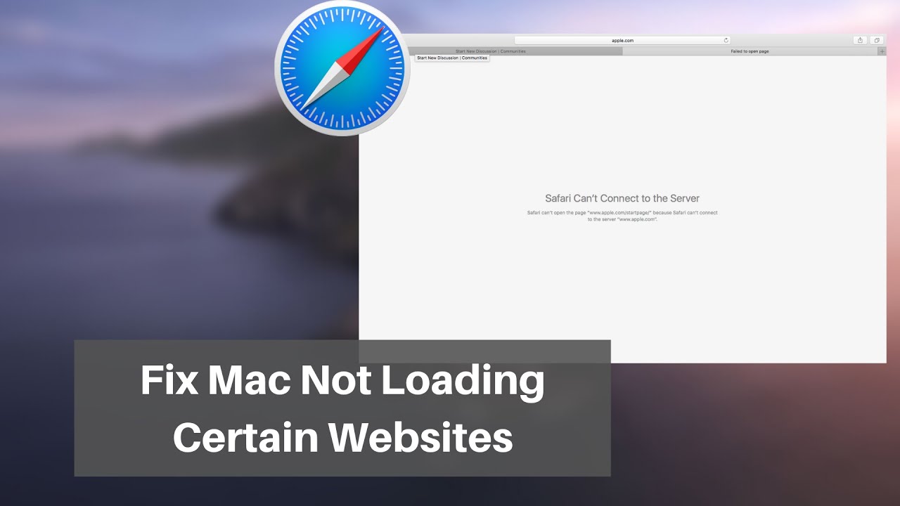 Why is Safari not allowing certain websites?