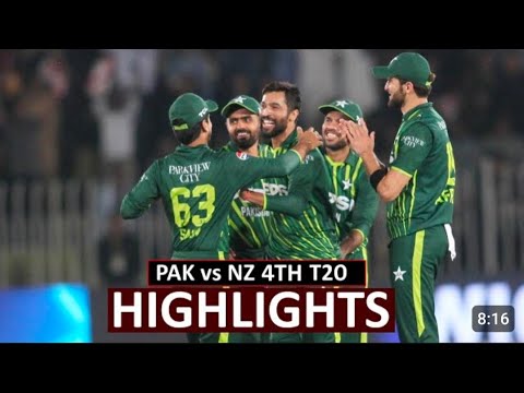 Pakistan VS New Zealand I 4th T20I 2024 Highlights | Pak VS Nz ...