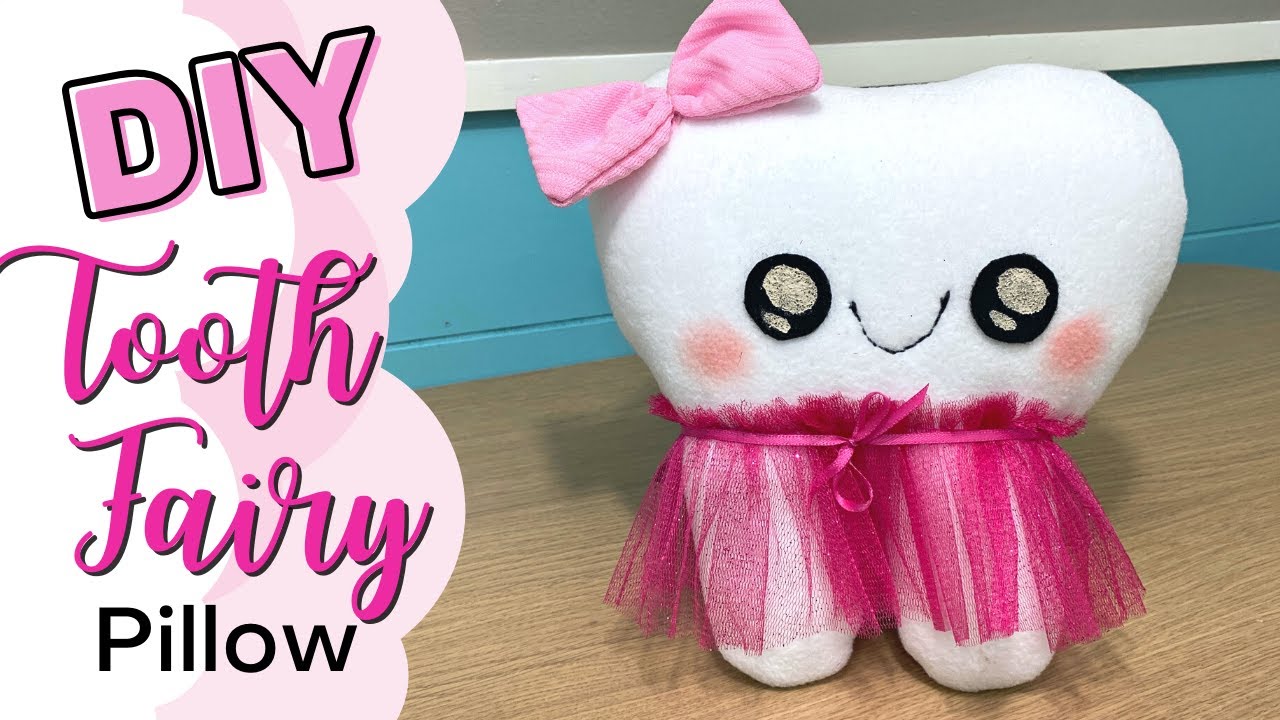 Short Plush Mini Pillow Cover With Pocket/ Tooth Fairy With Pocket