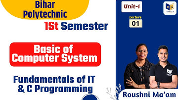 Basic of Computer System [Unit-1] Lec-1| Fundamentals of IT & C Programming |